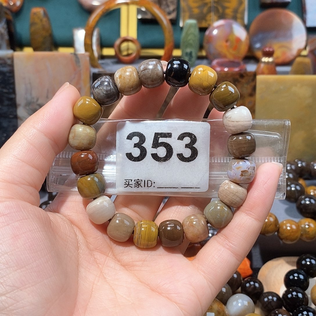 硅化玉天然北票硅化玉手串未镶嵌天然北票硅化玉手串