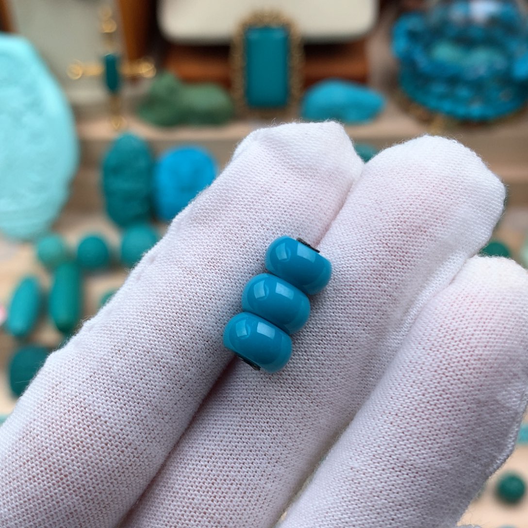 绿松石未镶嵌直切三连卡8.5