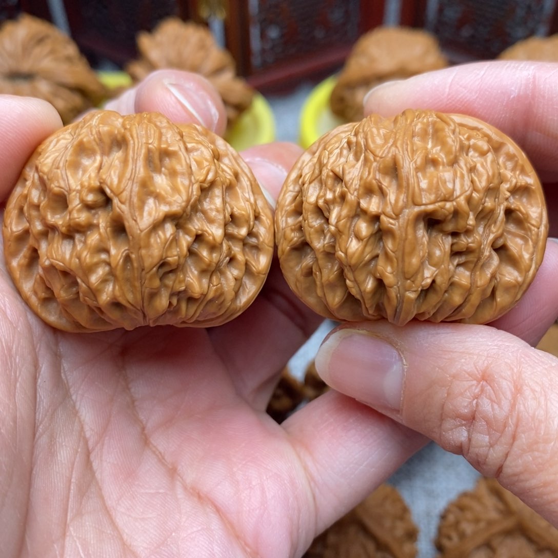 文玩核桃把件磨盘38+尺