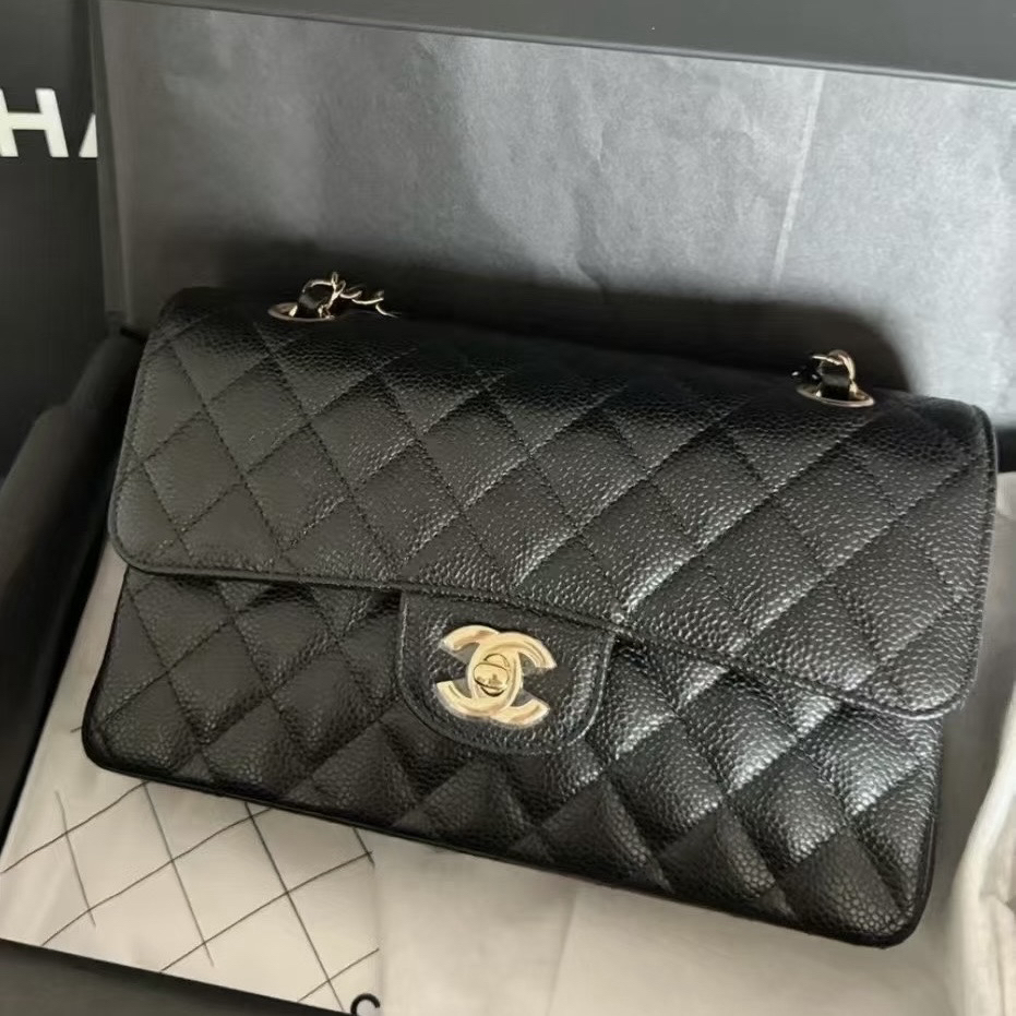 未使用 Chanel/香奈儿 黑金CF小号 24年芯片款 单肩口盖包