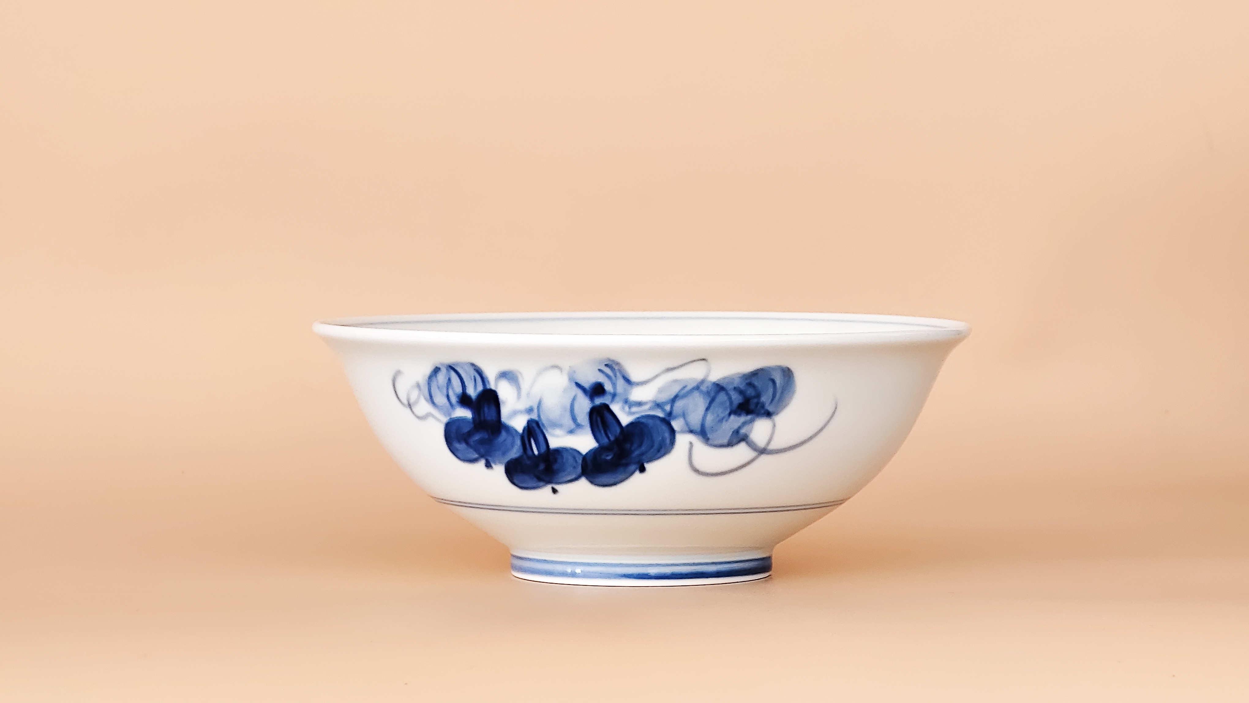 松风煦谷（9寸大汤碗）原创手绘景德镇高温釉下彩青花瓷中国风