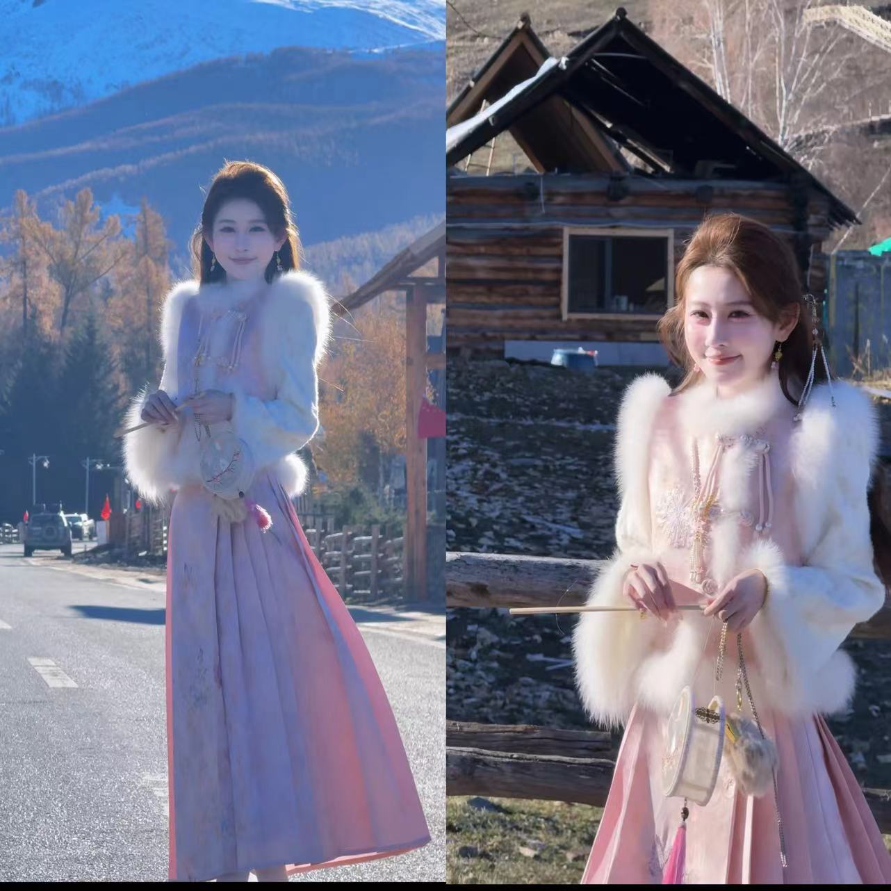 【婷婷】《得偿所愿》晚霞粉刺绣内搭马甲马面裙套装系列TT2SQTH2580