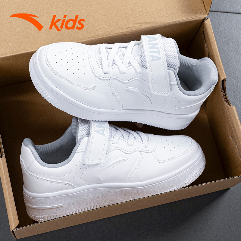 安踏儿童官方旗舰小白鞋大童运动鞋2026年新款白色6-12岁休闲板鞋商品图