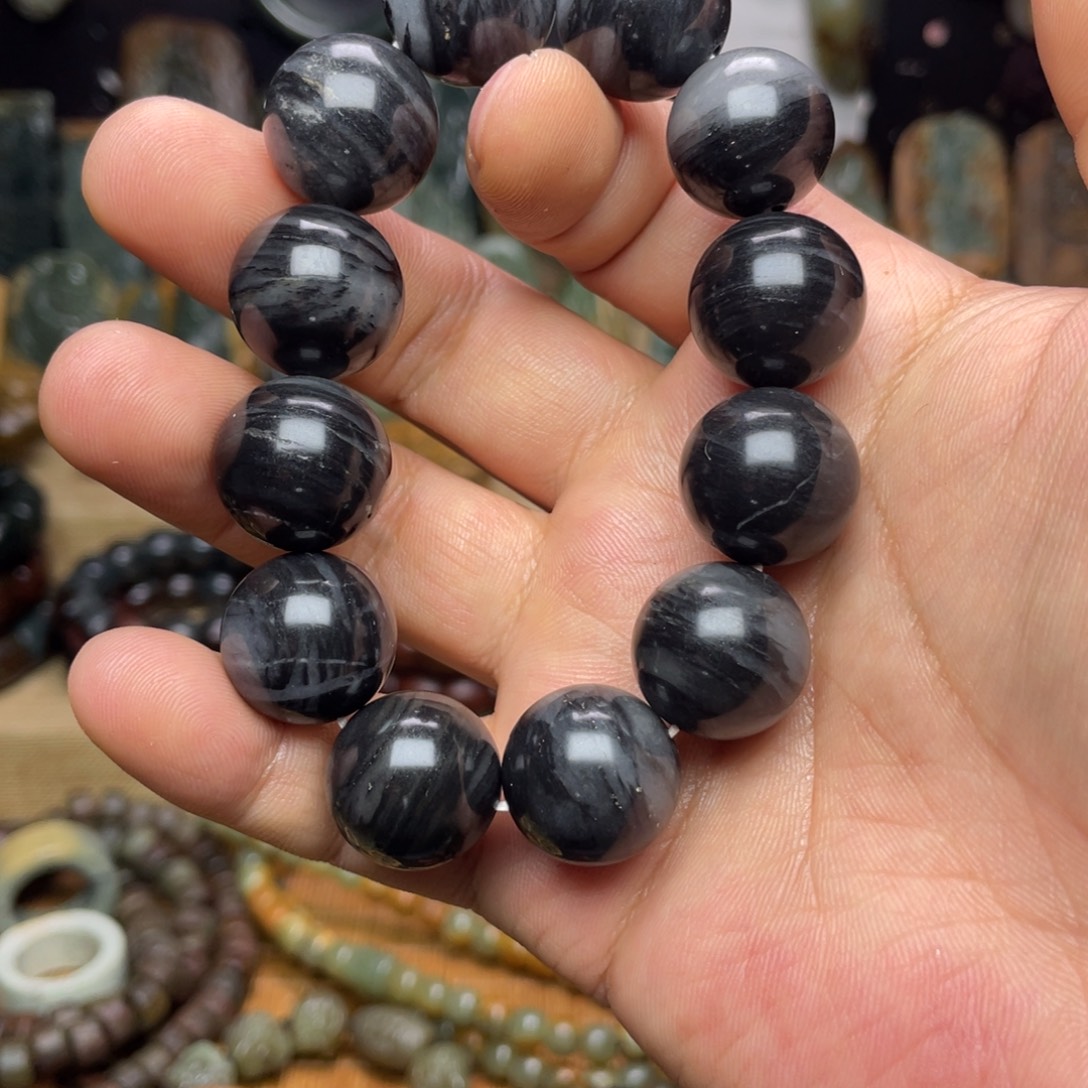 石英岩玉未镶嵌手链卡18