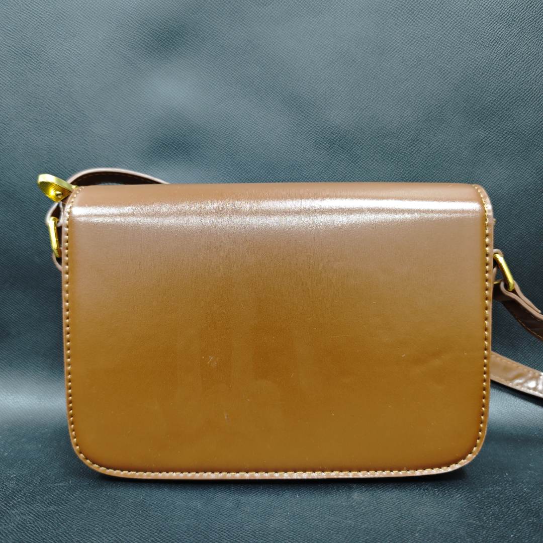 SMVP · 高定奢品 潮流真皮新款女包 金门 豆腐包 0166 棕色