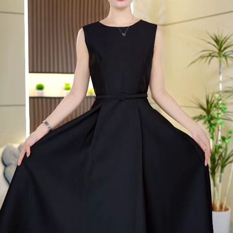 【上新定制460072】 S-XL 新款无袖简约修身显瘦黑色小众女装连衣裙