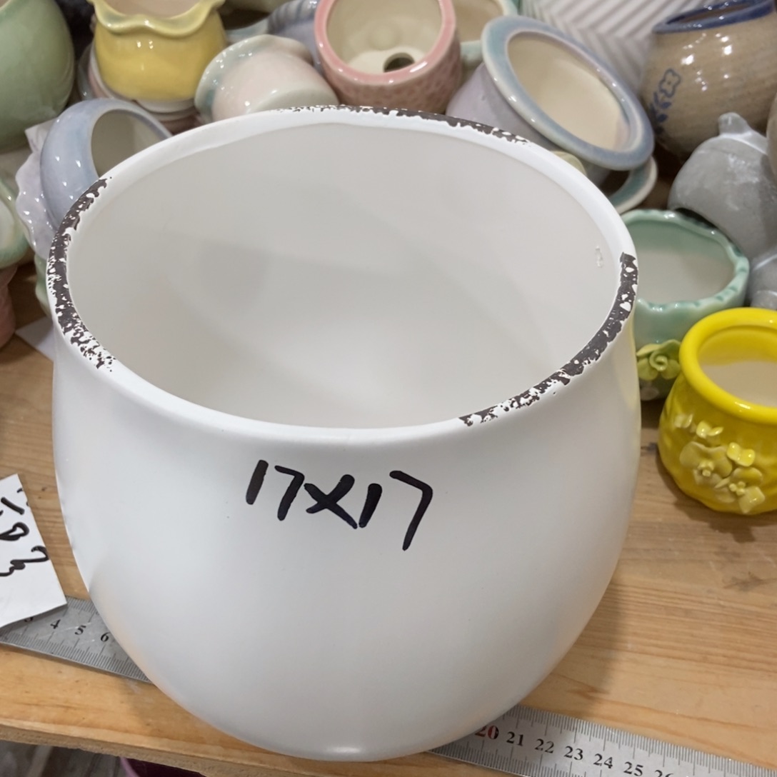 红陶高温陶瓷花盆满12米包邮。