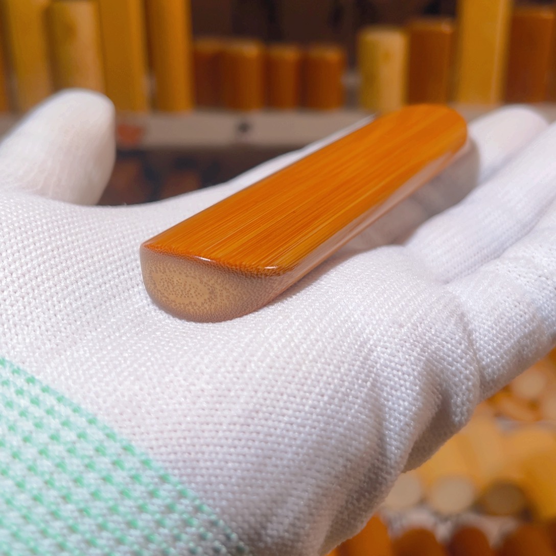 竹宽椭扁老料红皮一物一拍