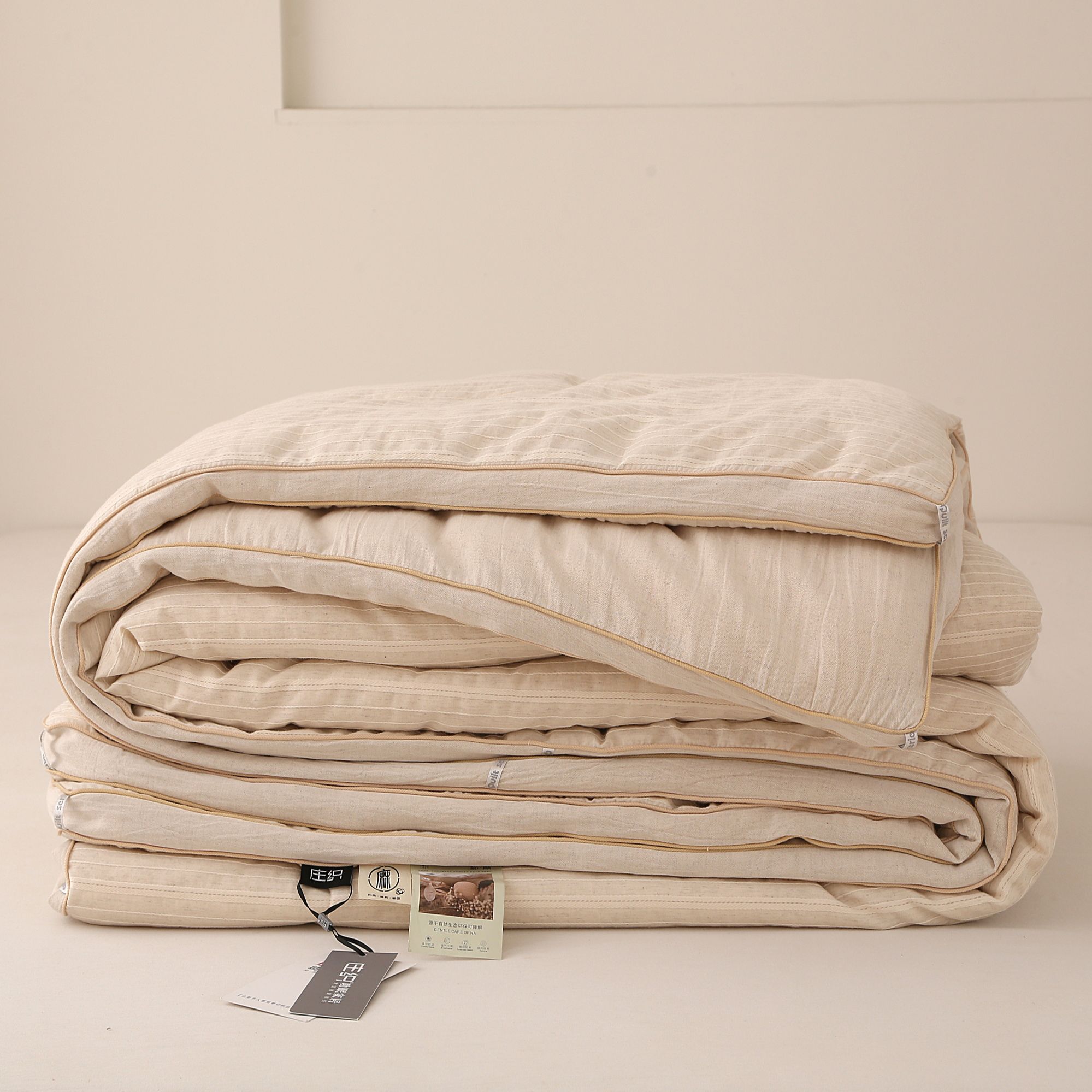 庄织新款棉麻冬被春秋被大豆被舒适干爽