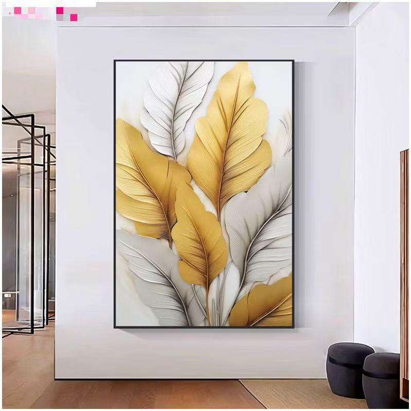 客厅玄关现代简约肌理感装饰画落地入户挂画走廊壁画