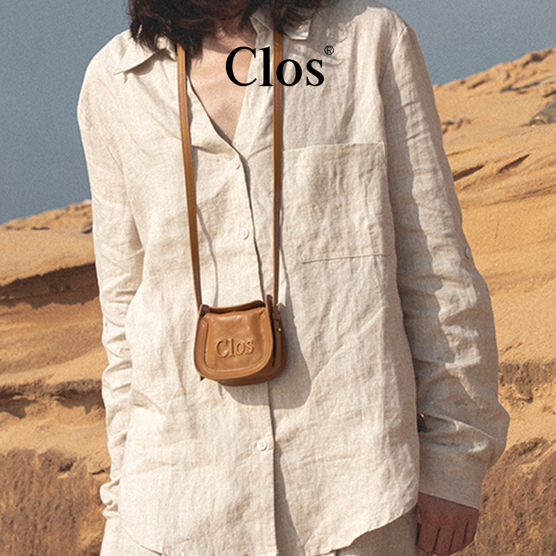 Clos迷你Blendtote系列植鞣小牛皮mini马鞍包单肩包手提包