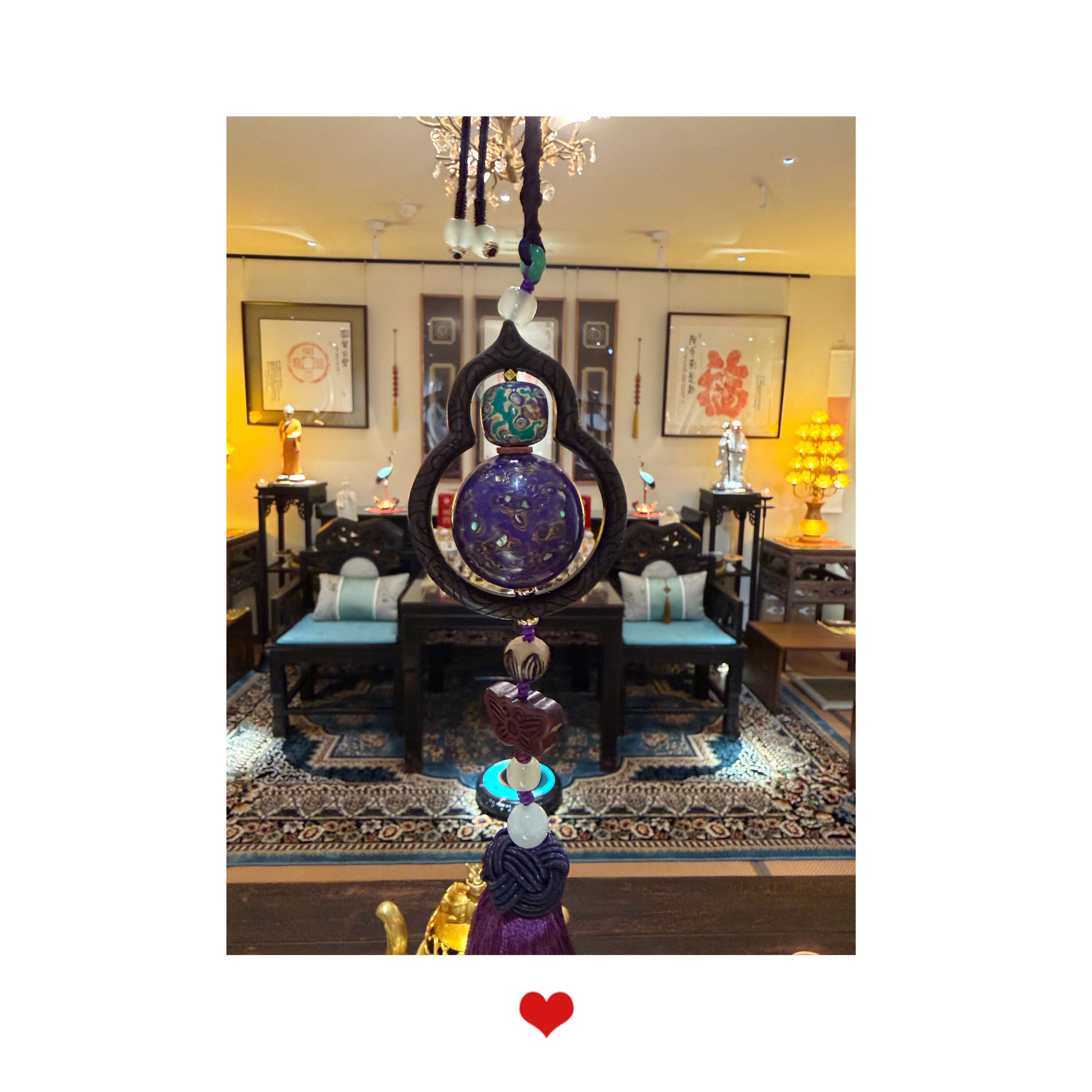 【迎姐-春节吉祥品】-紫色大漆葫芦挂件