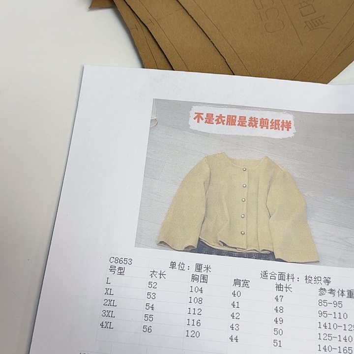 绸缎8653L—4xl纸样
