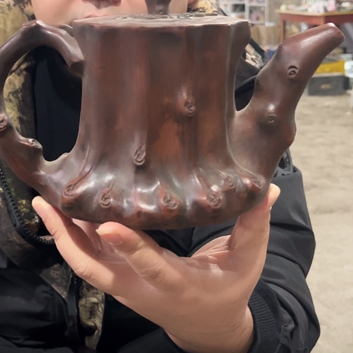 摆件陶景德镇老厂瓷高温瓷紫砂壶