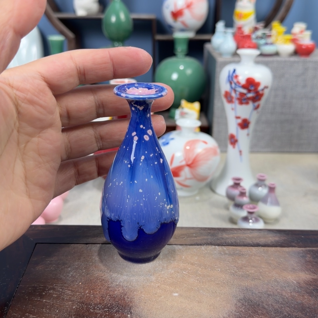 陶瓷手工小花器摆件