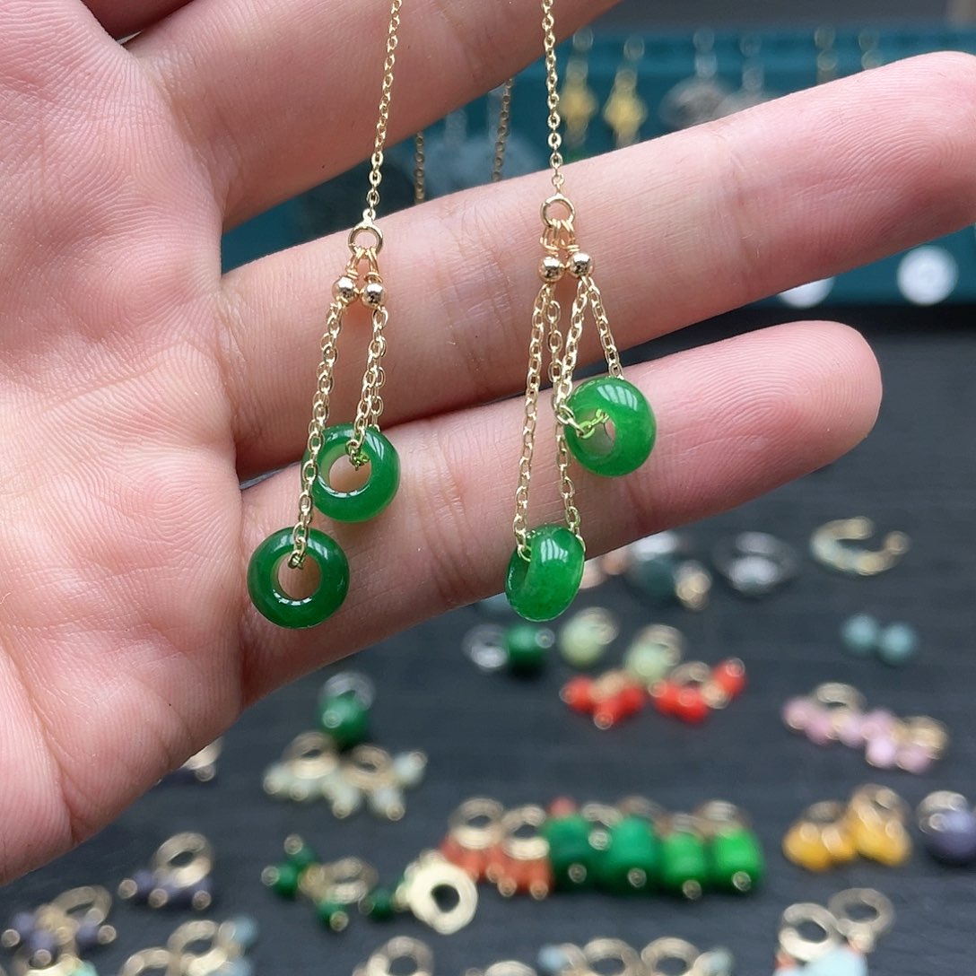 未镶嵌翡翠耳饰0088