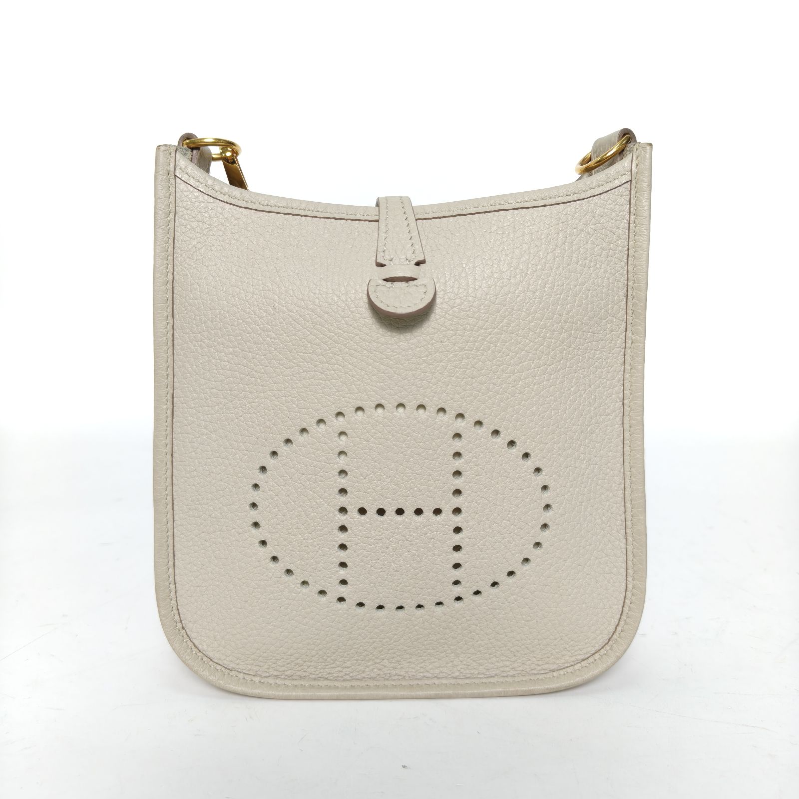 95新 Hermes/爱马仕 【娇】Evelyne16 冰川白 TC皮U刻 金扣 927969