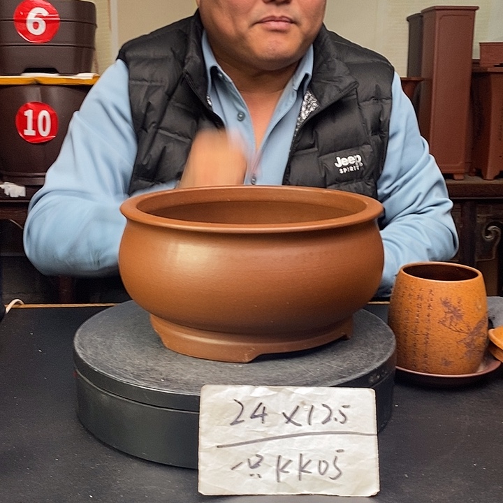 紫砂花盆货号一只KK005