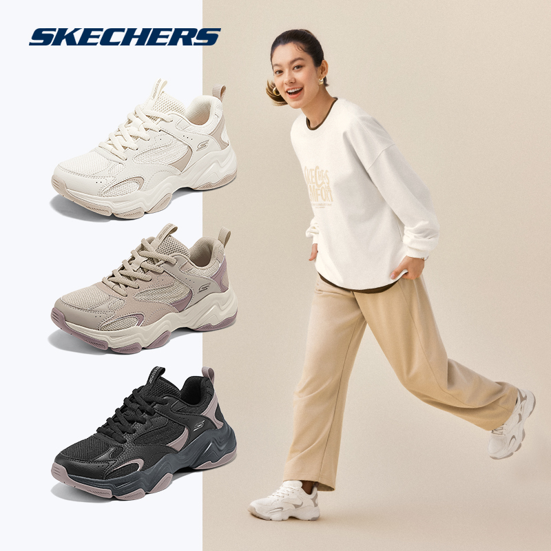 【斯凯奇泡芙鞋】斯凯奇老爹鞋百搭休闲鞋女鞋透气舒适运动鞋117685商品图