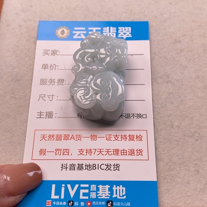 翡翠未镶嵌颈饰多人霸王貔貅