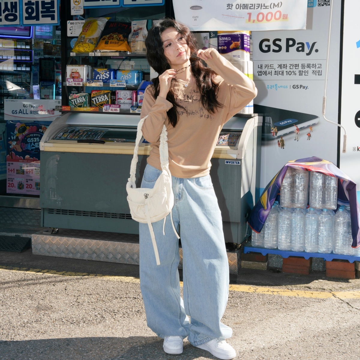 KencilBox千笔盒子潮流嘻哈原创街舞百搭水洗设计浅色牛仔裤