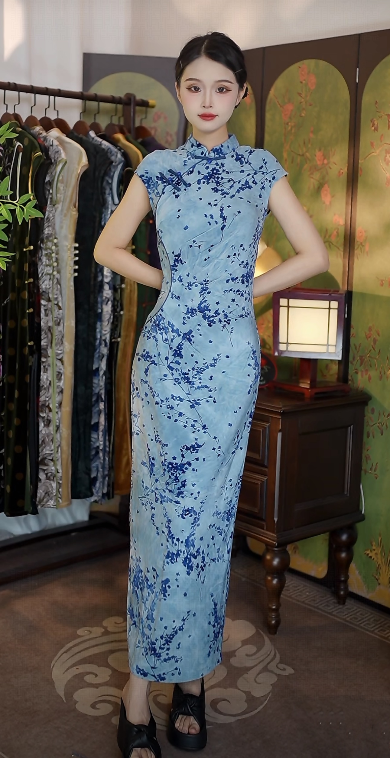 岸芷汀兰 新款日常古法提花减龄优雅旗袍