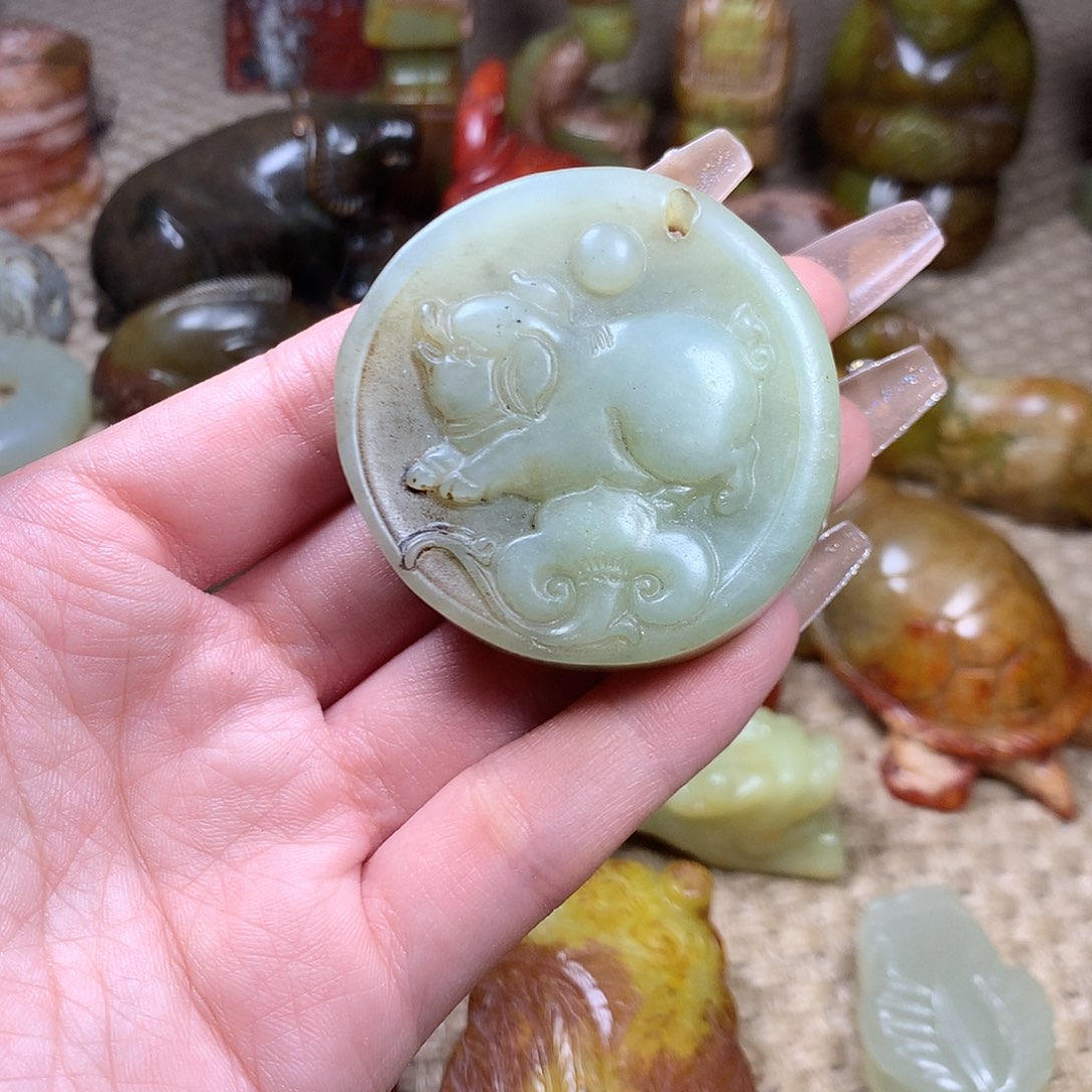 白玉菩提吊坠挂件