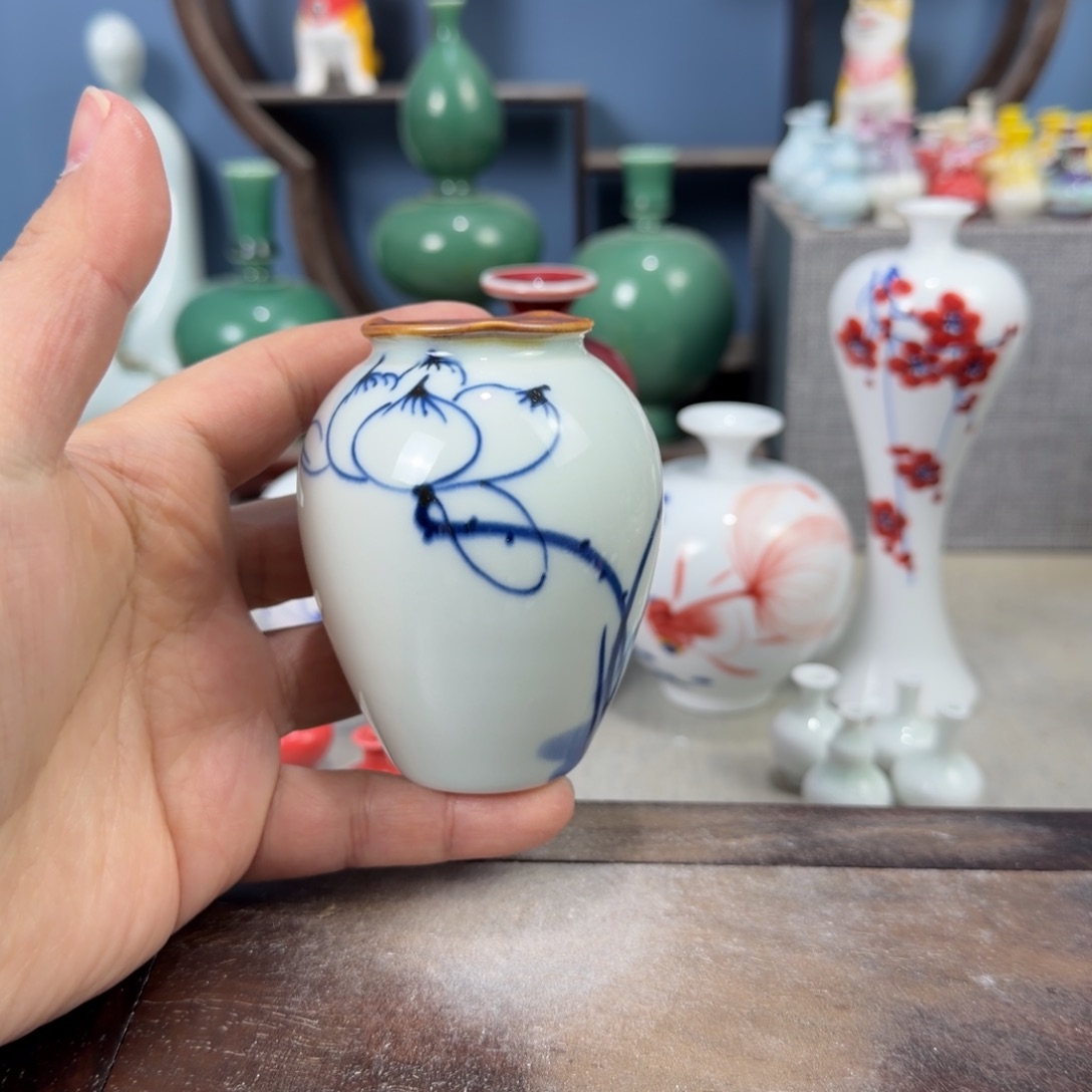 陶瓷手工小花器摆件