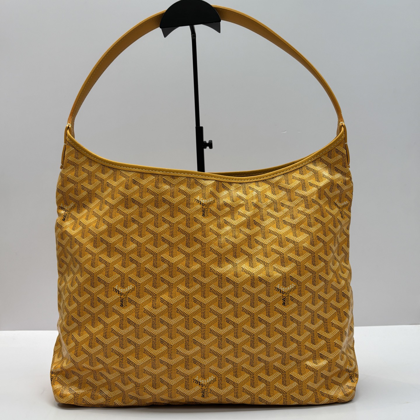 99新 Goyard 黄色Y字老花满印子母hobo单肩腋下包 81351