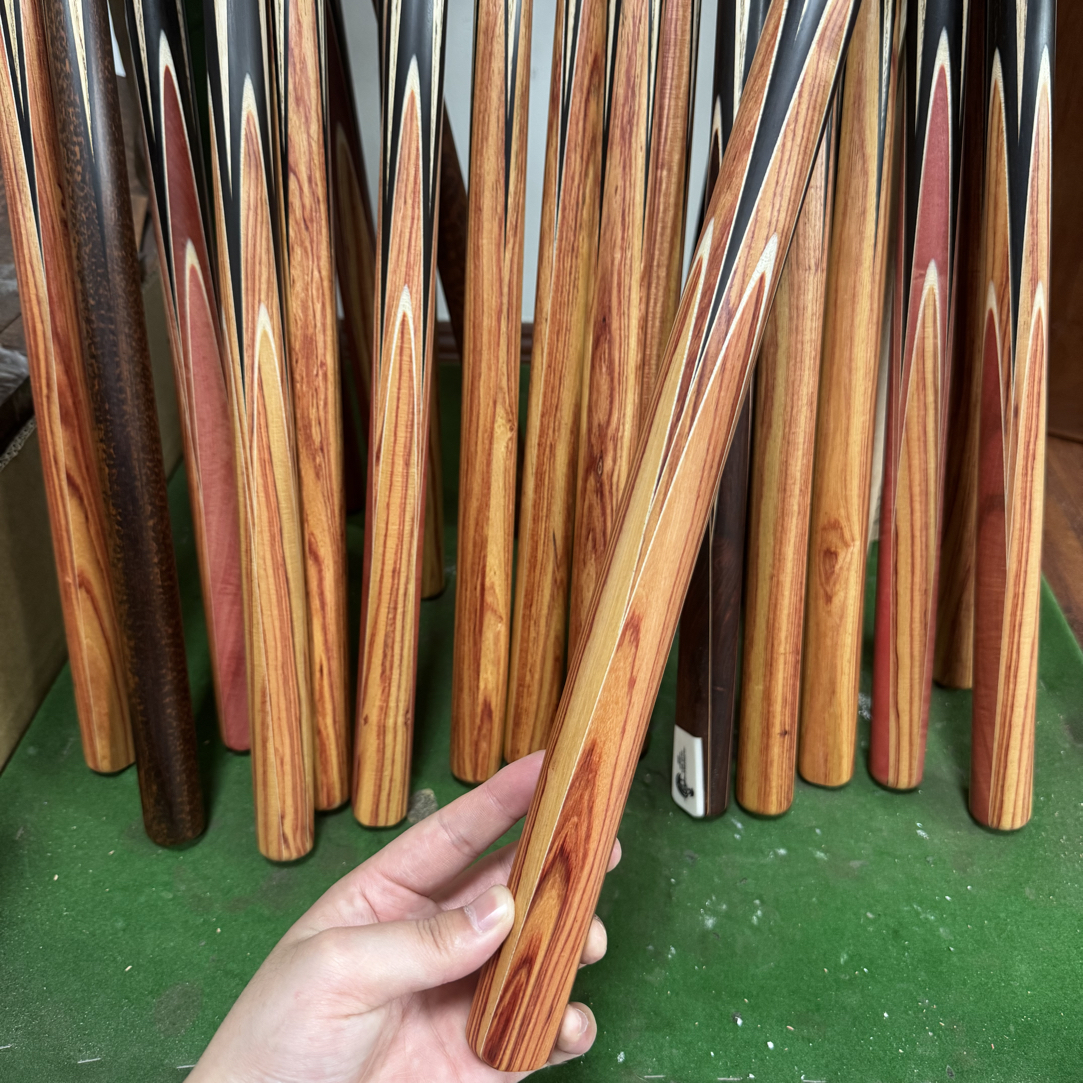 黑牌金牌方牌手工中八小头杆通杆斯诺克台球杆桌球杆