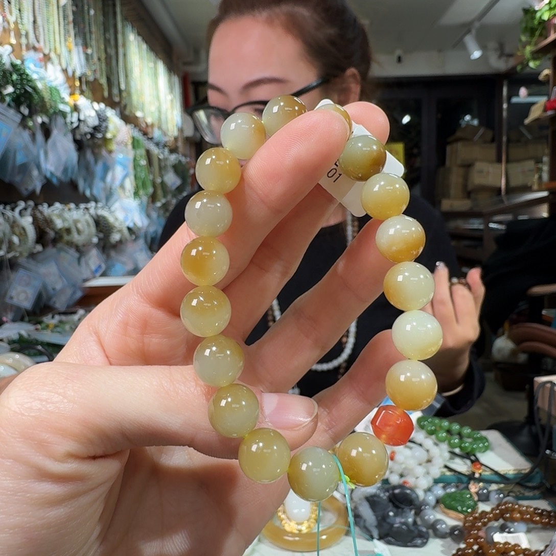 和田玉未镶嵌手链