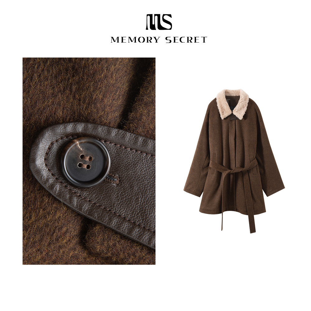 【曲奇饼干】2025冬季轻奢韩系美丽奴羊毛90白鹅绒派克服MS55082888