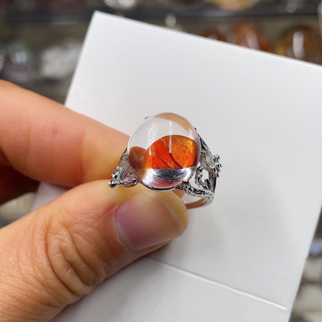 【闪购商品】水晶珠宝半成品银S925镶嵌戒指