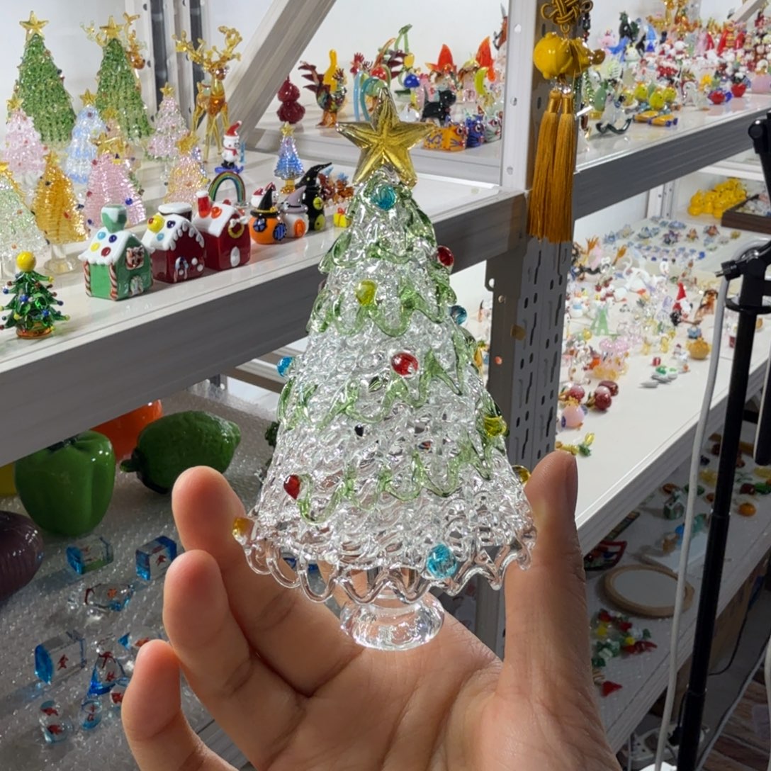 琉璃手工艺品透绿大号