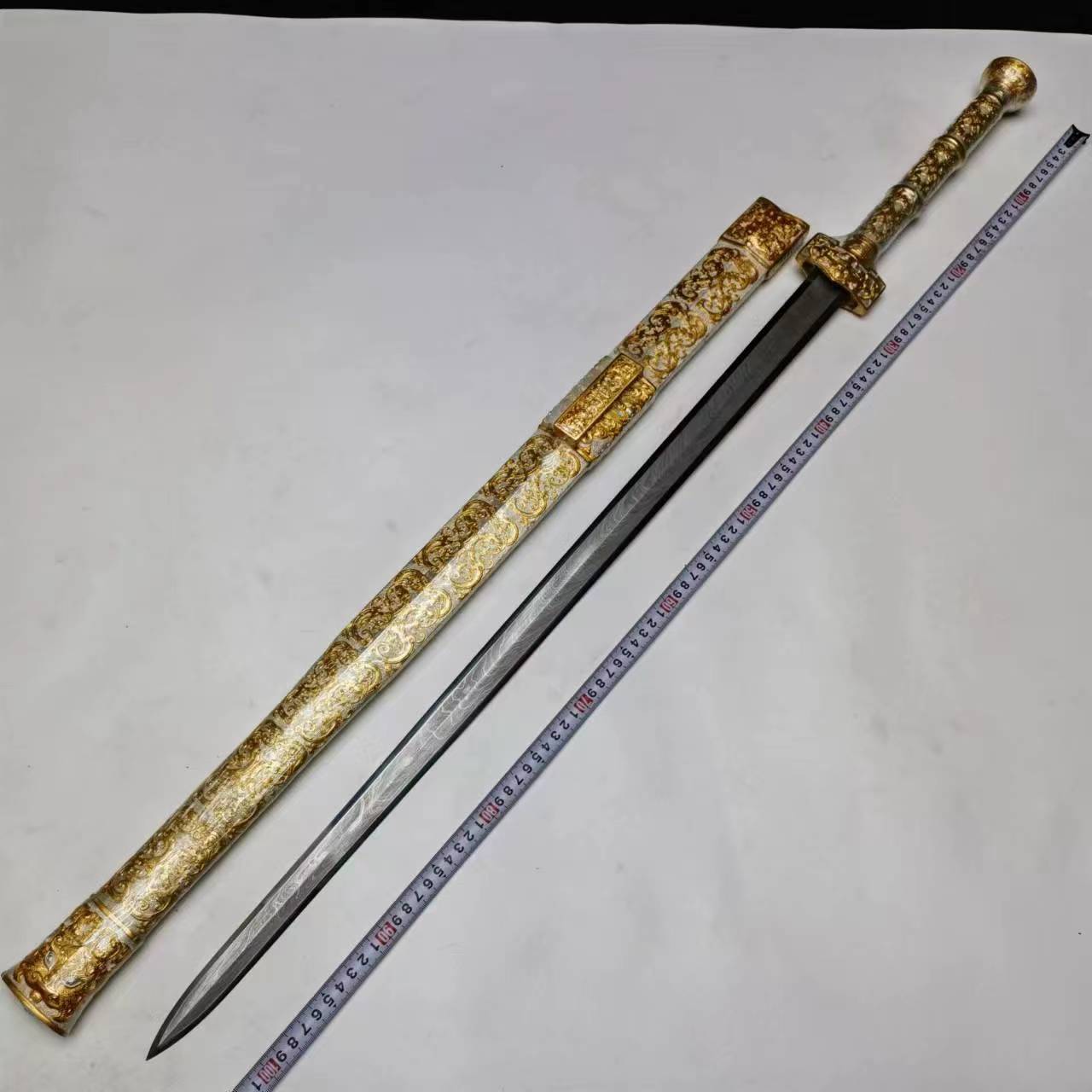 [九剑堂]真刚剑长剑全铜鞘手工艺品一体龙骨未开刃