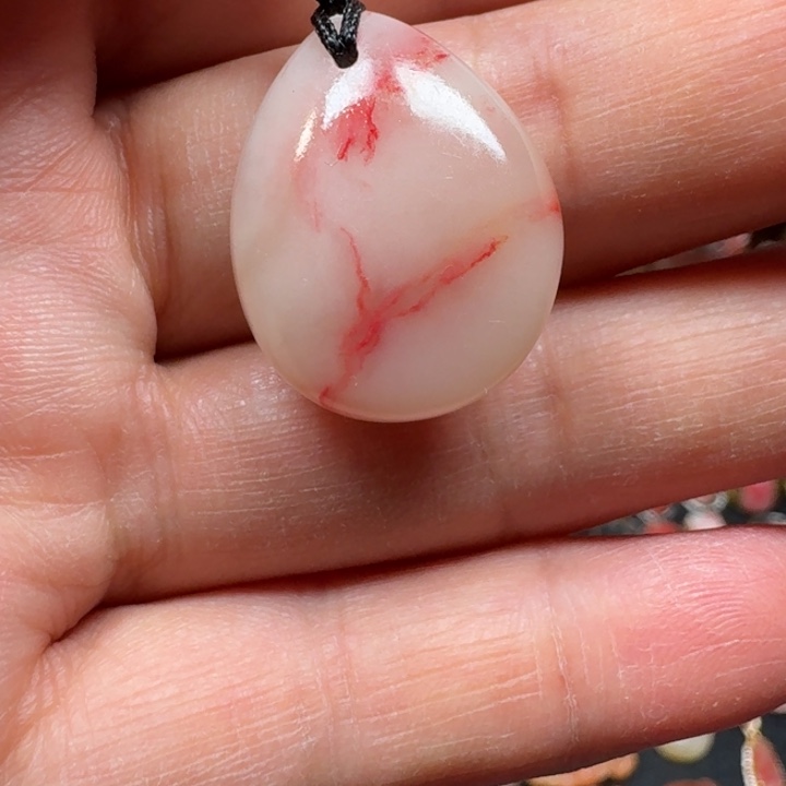 巴林石巴林鸡血石吊坠