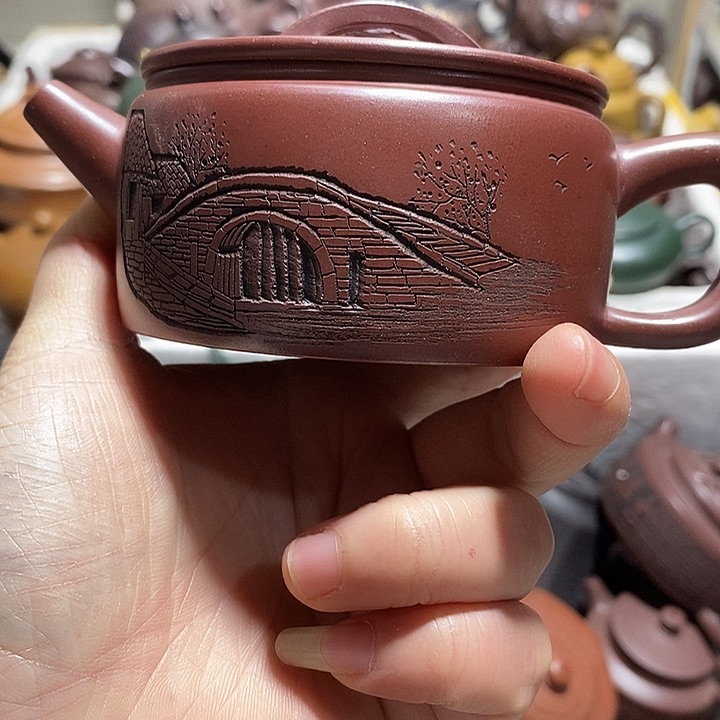 紫砂茶壶嘴磕微瑕