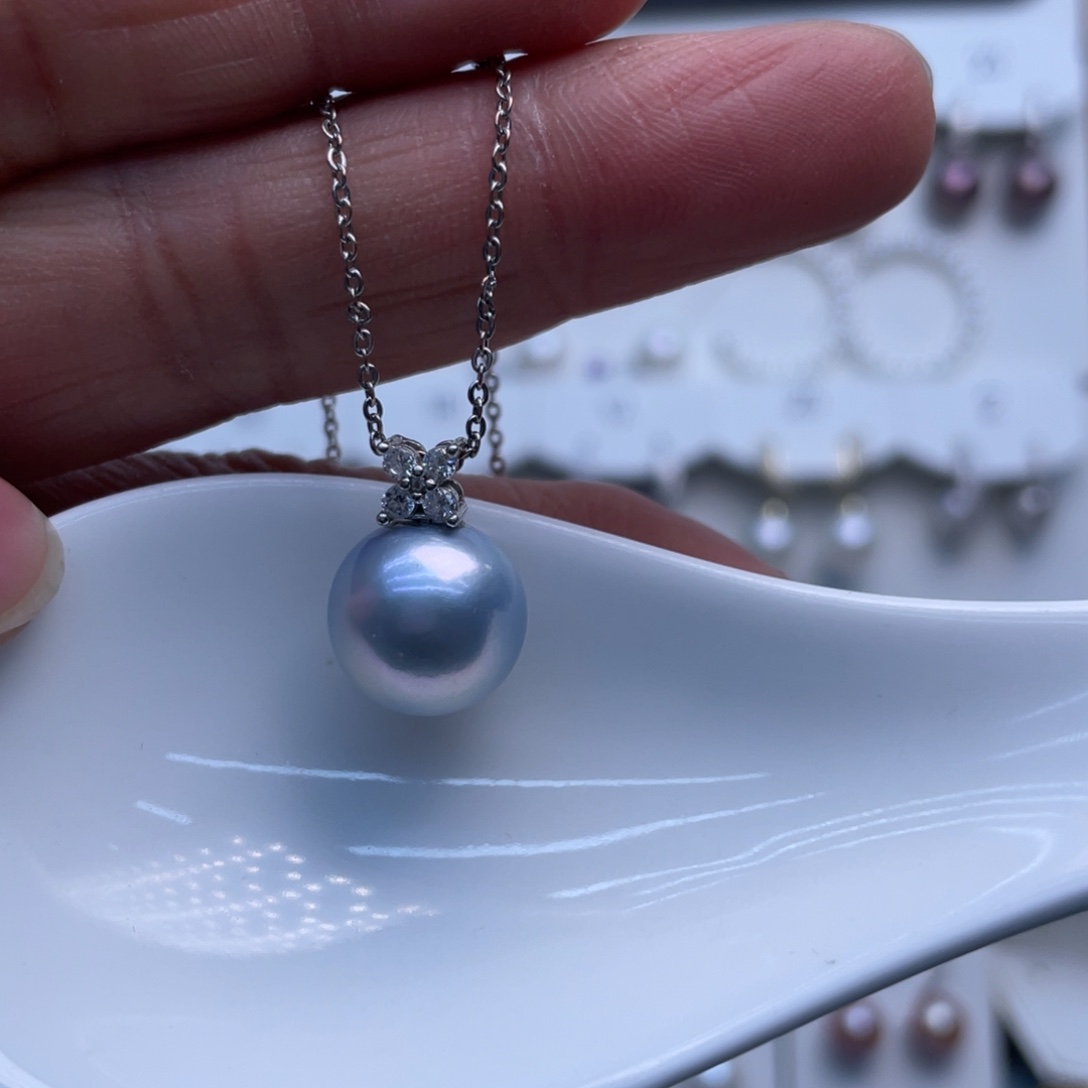 颈饰淡水珍珠银S925镶嵌