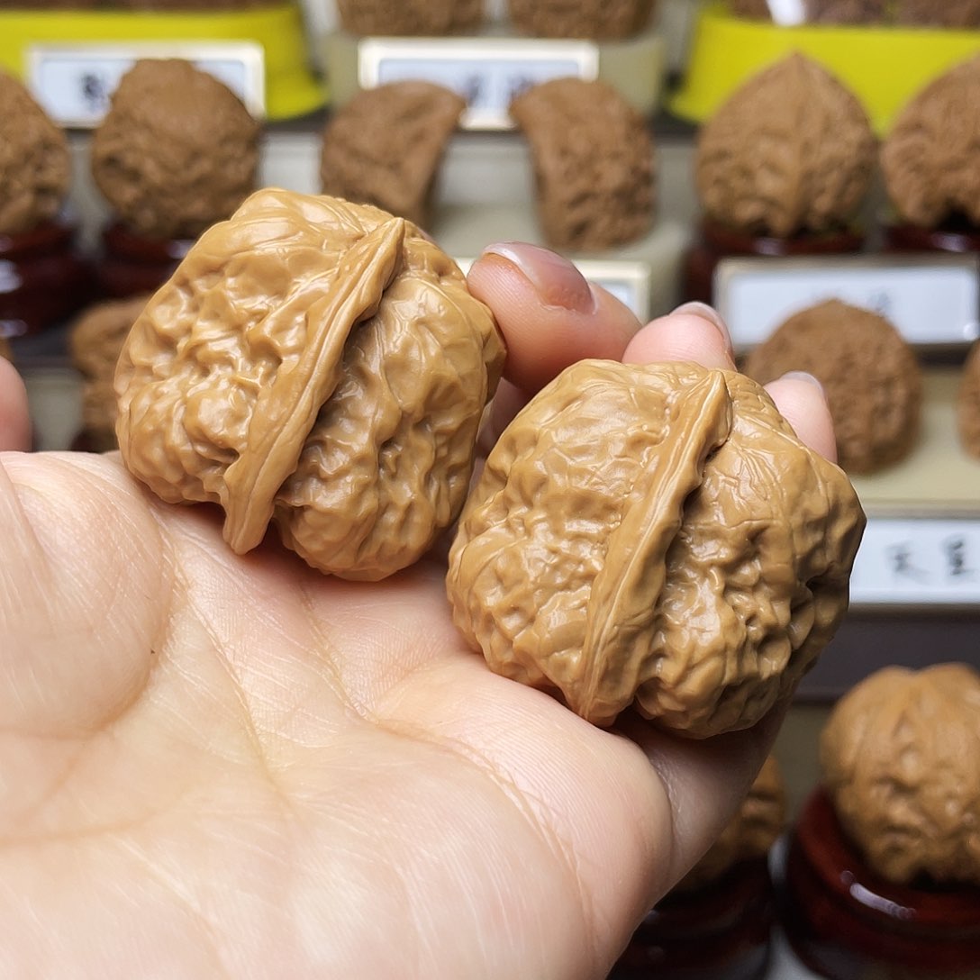 把件文玩核桃一帆风顺36左右