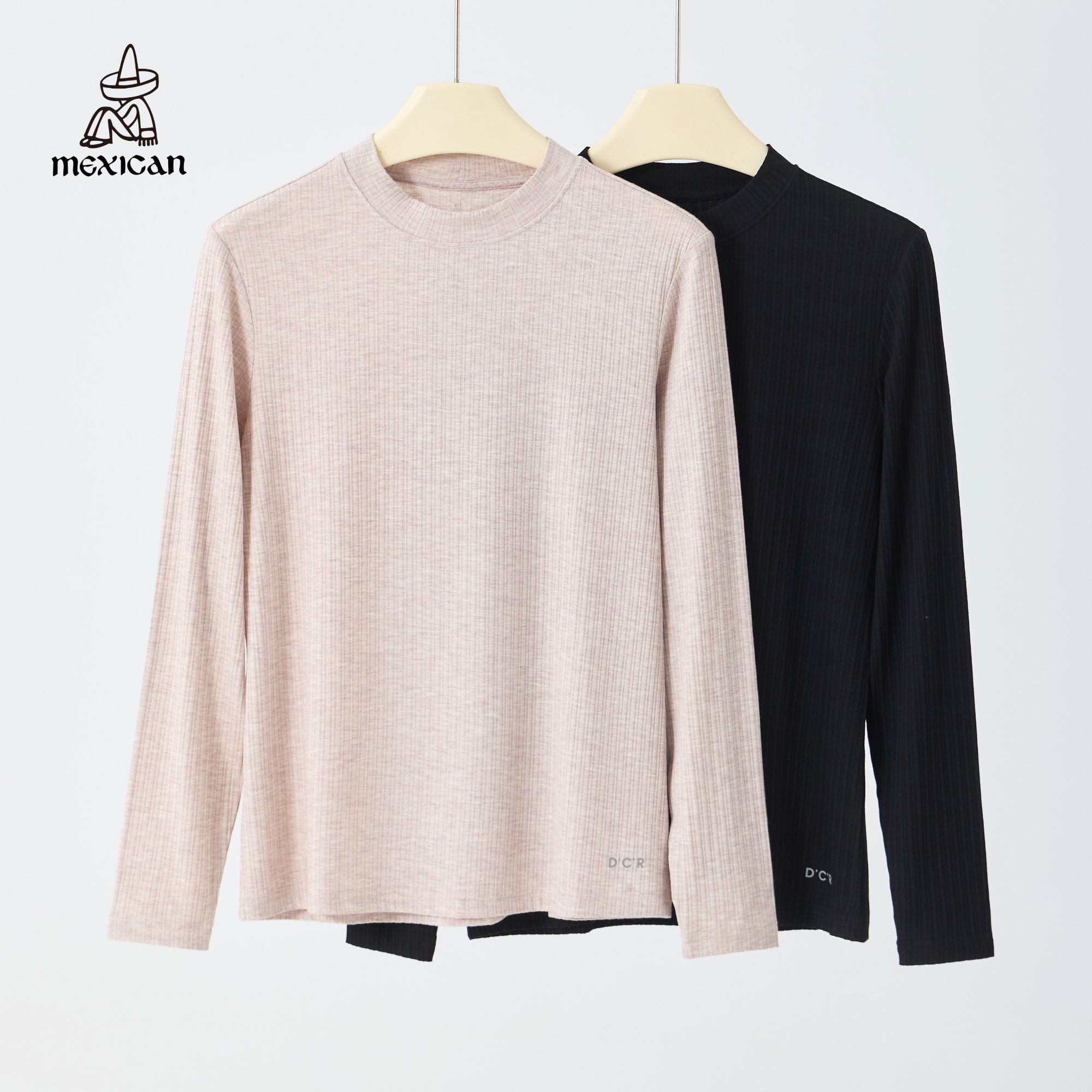 【稻草人】女针秋季底衫上衣长袖时尚保暖-05