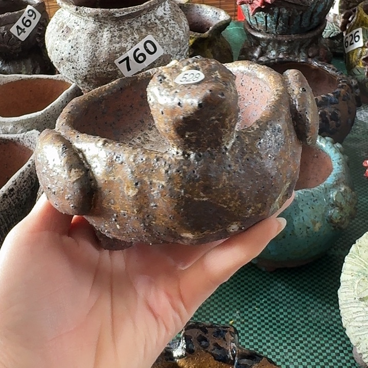 9.×6粗陶手工制作多肉花盆