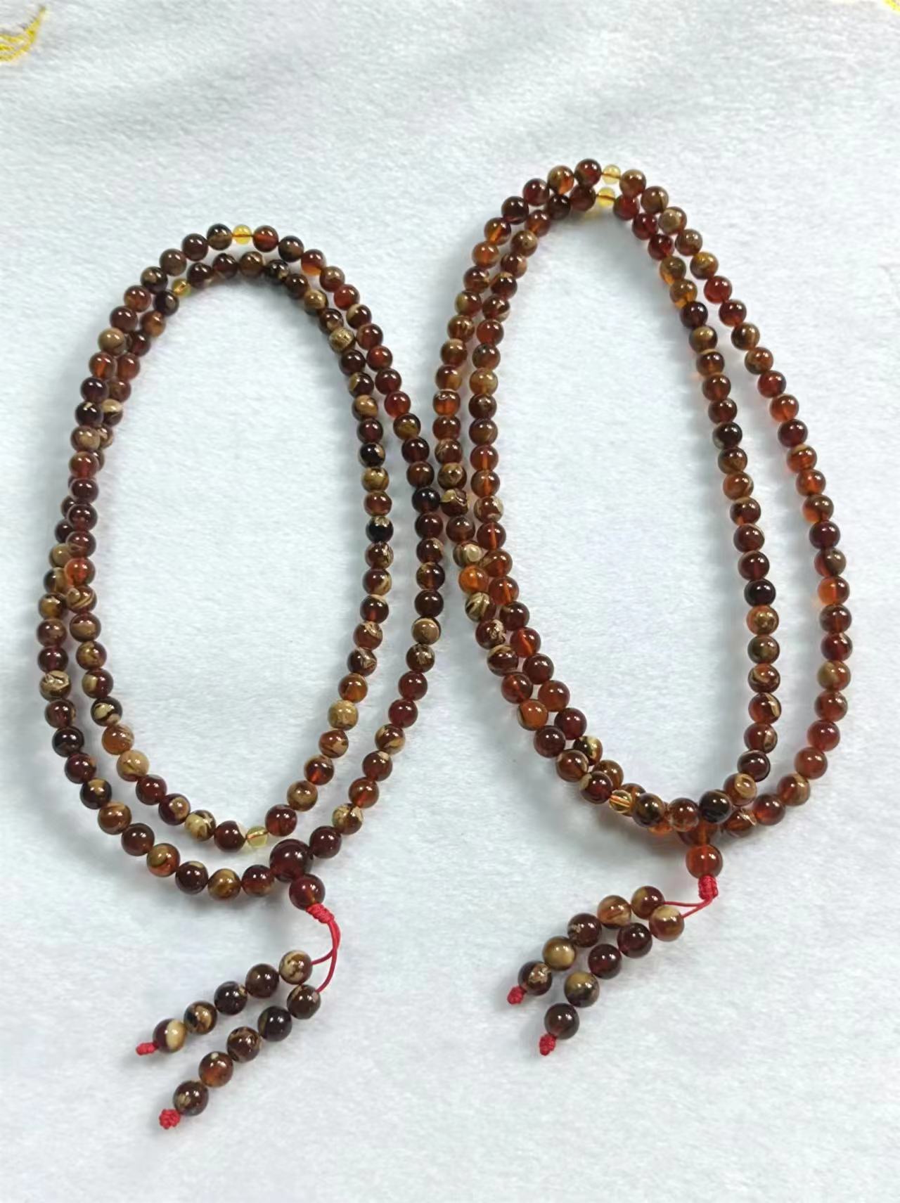 【康康严选】溶洞干白花琥珀毛衣项链K2【多样性发其一】约6mm+