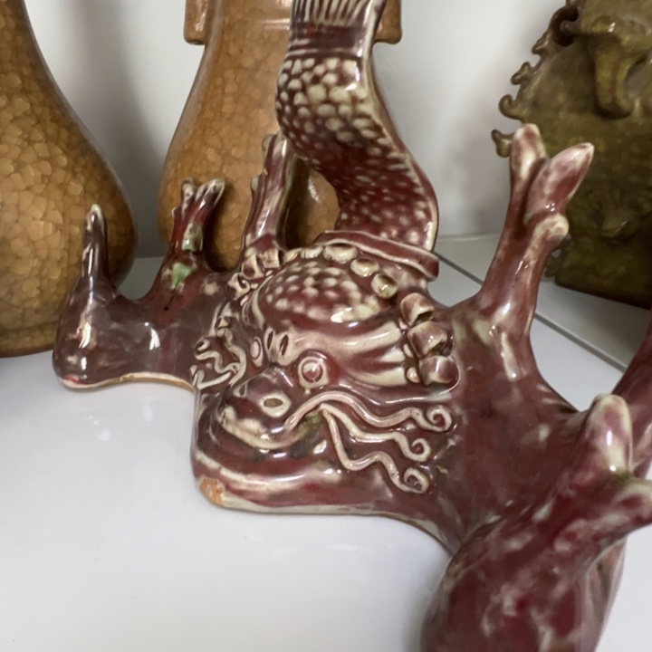 其他陶精美瓷器釉里红毛笔架