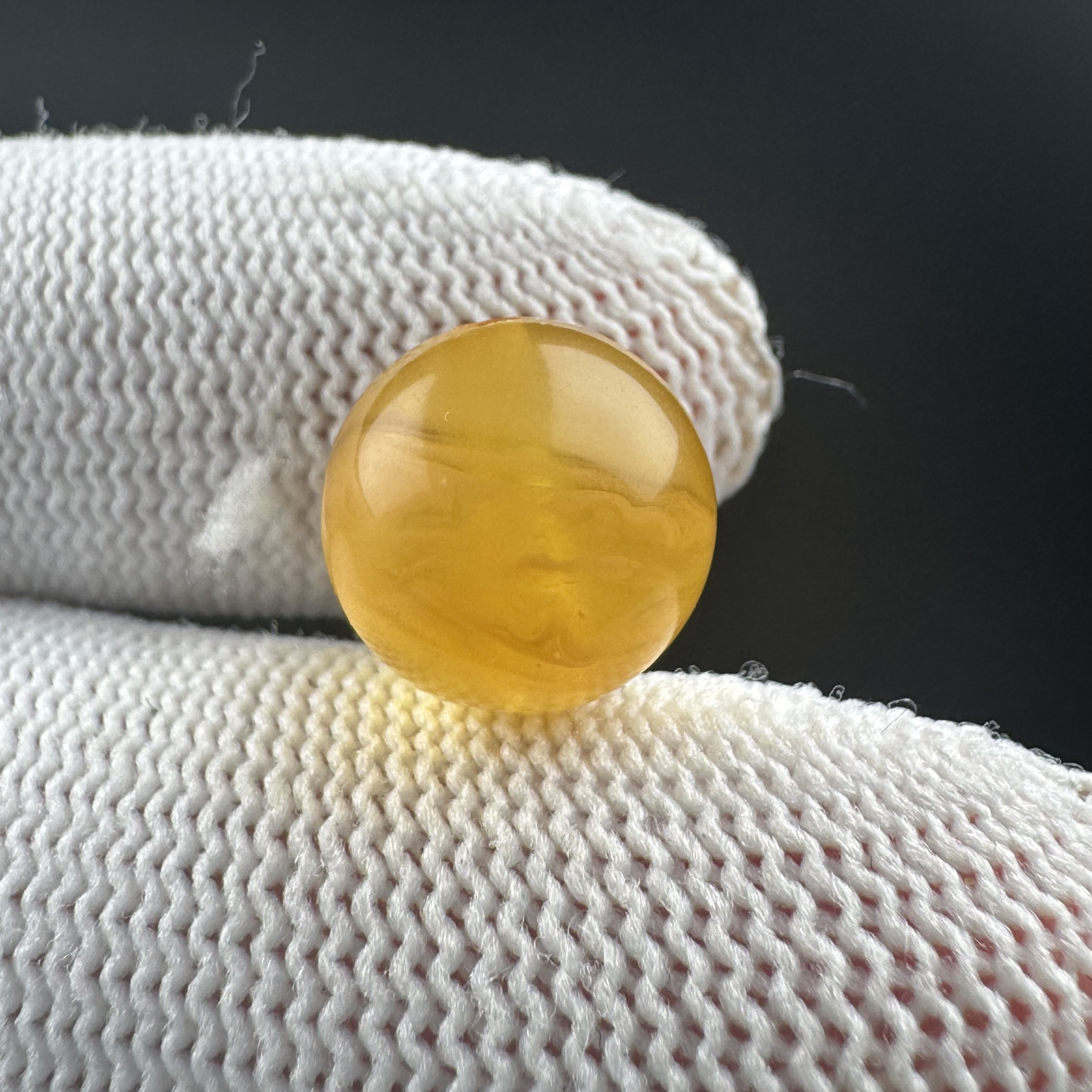 B5280天然原矿蜜蜡 瑕疵特价单珠 11.6mm支持复检