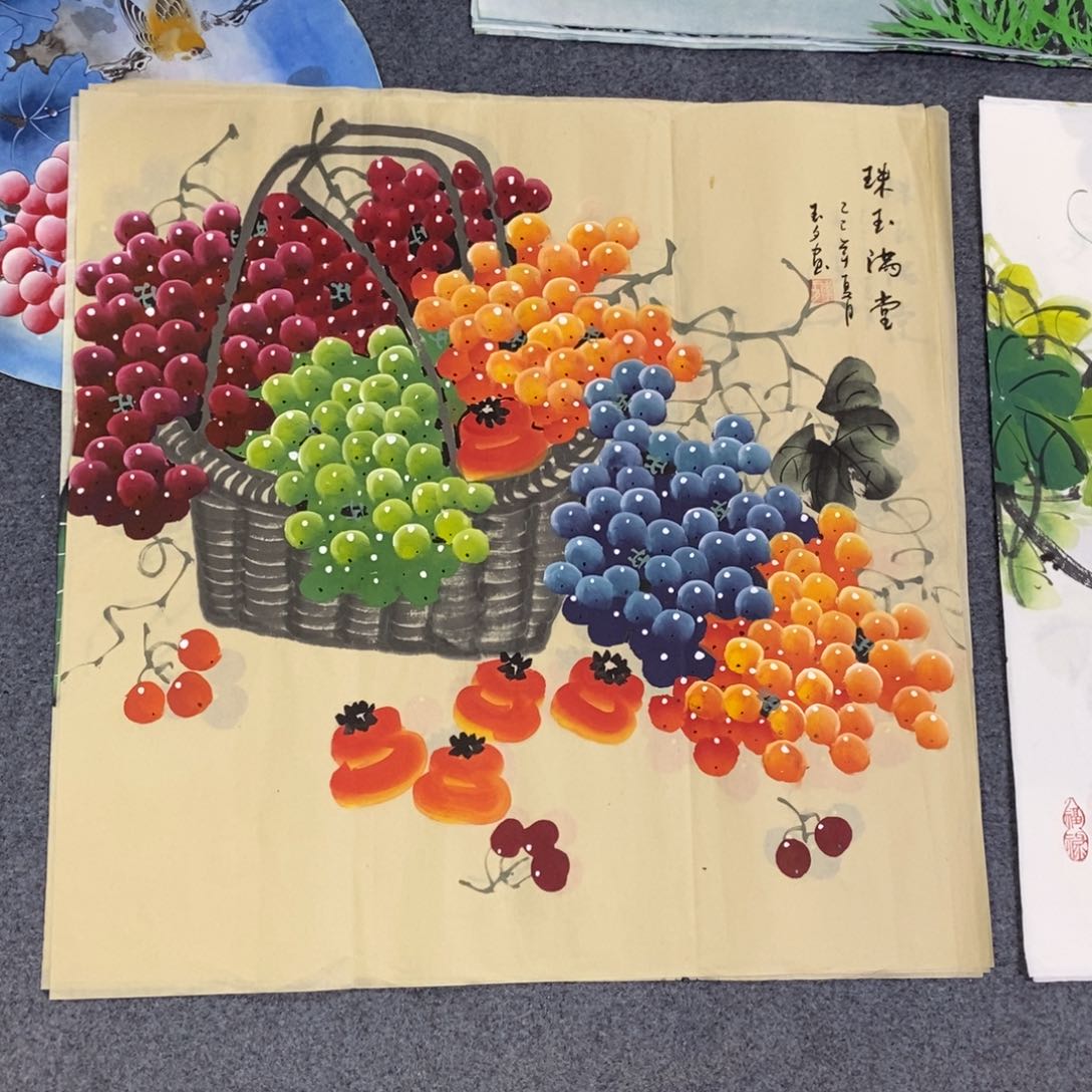 国画尺寸68✖️68精品斗方手绘画