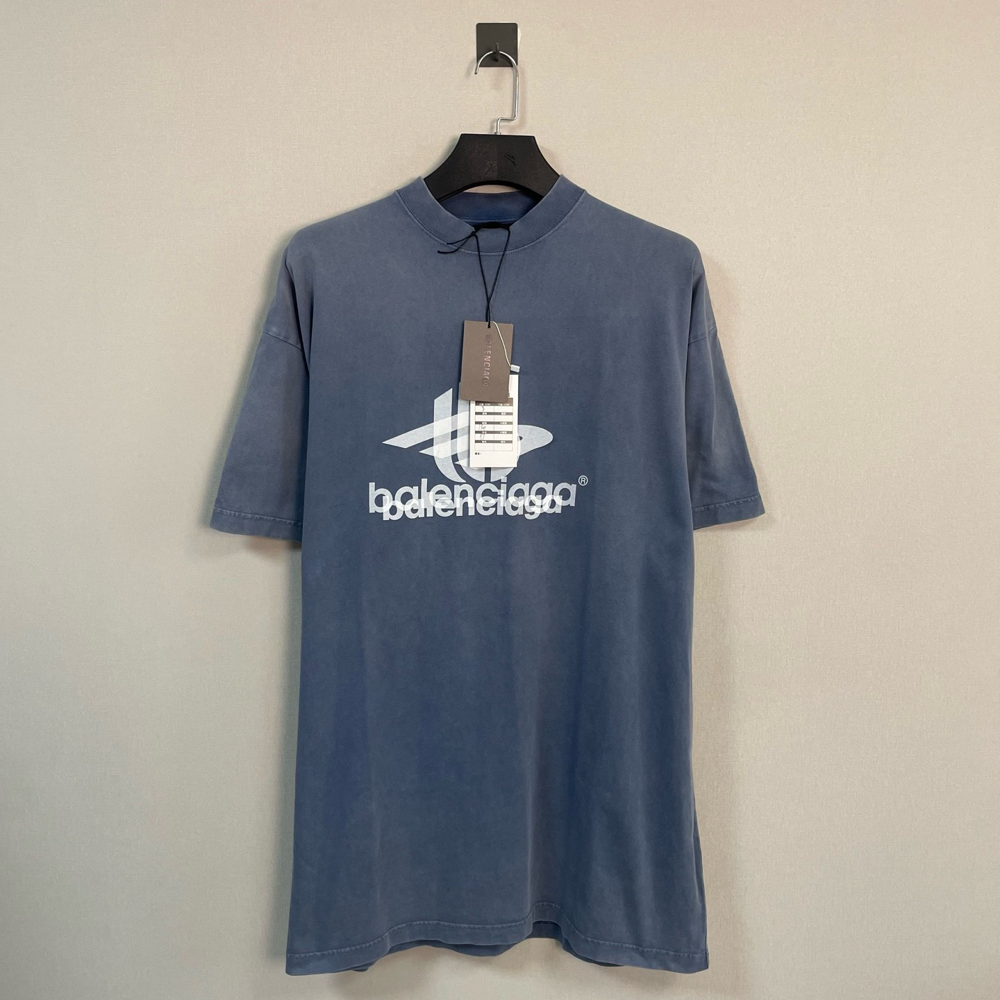未使用 Balenciaga/巴黎世家 新款重影印花字母短袖/3码/价5300
