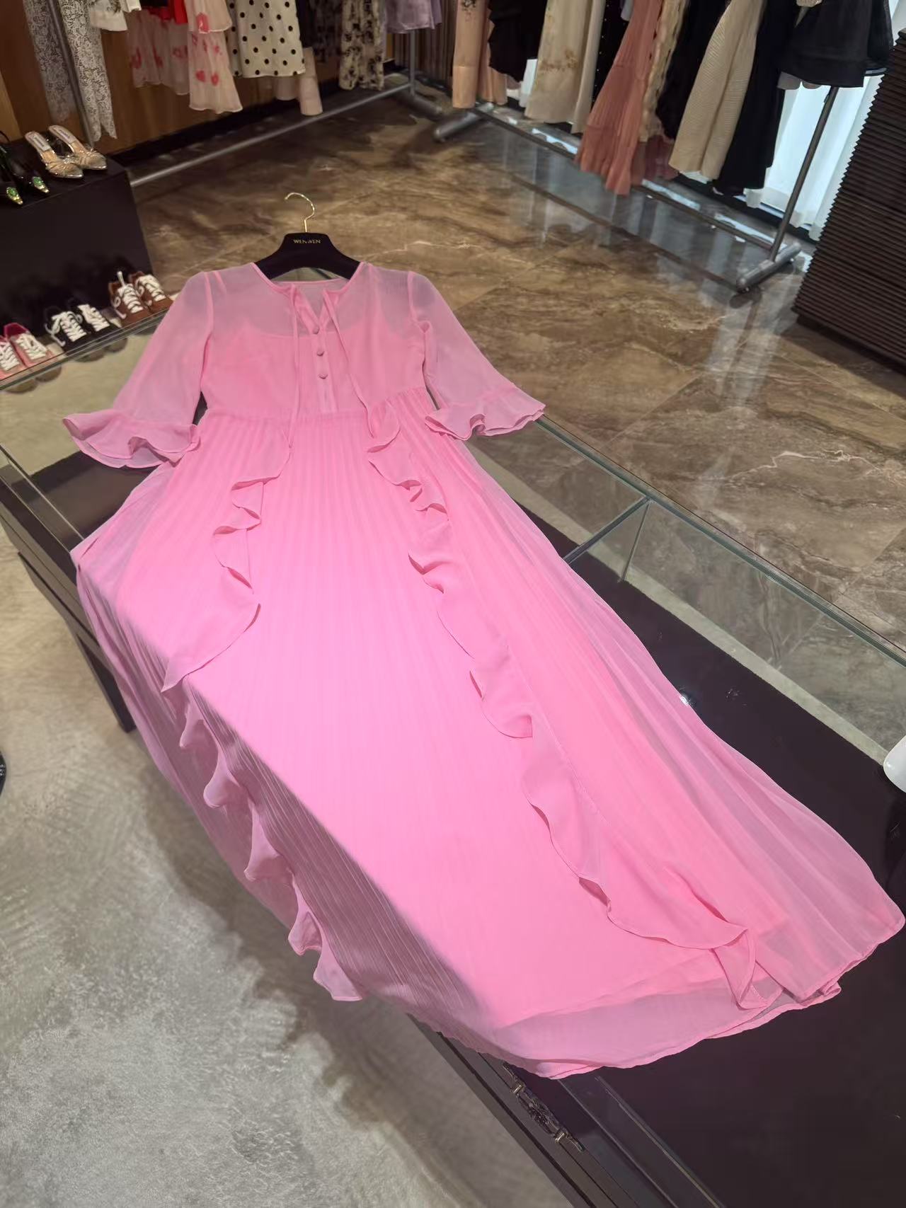 WW2025新款女士夏季长款时尚连衣裙W201098