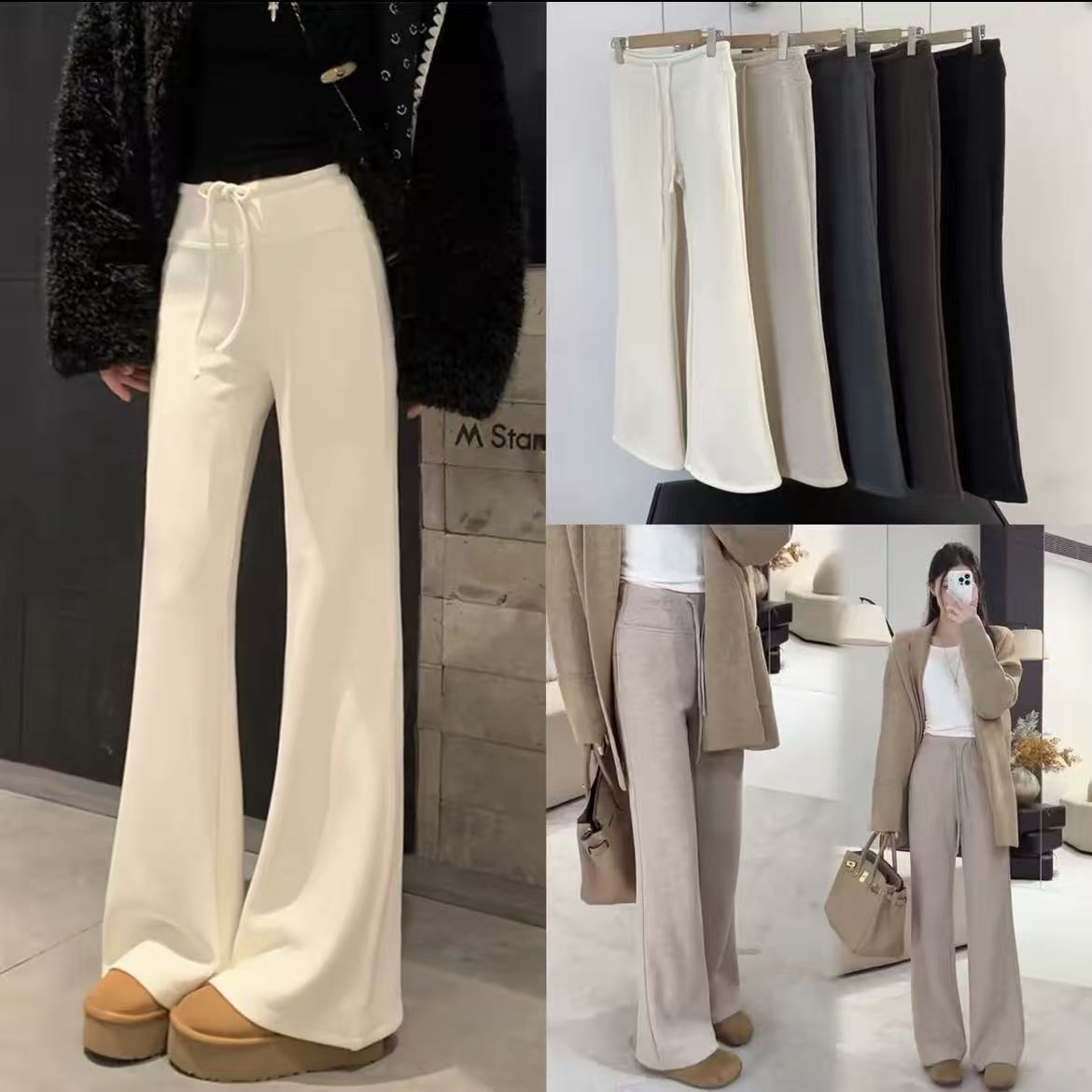 羊绒微喇版本  lu系加绒升级2.0版本超模裤磨毛修身显瘦休闲裤