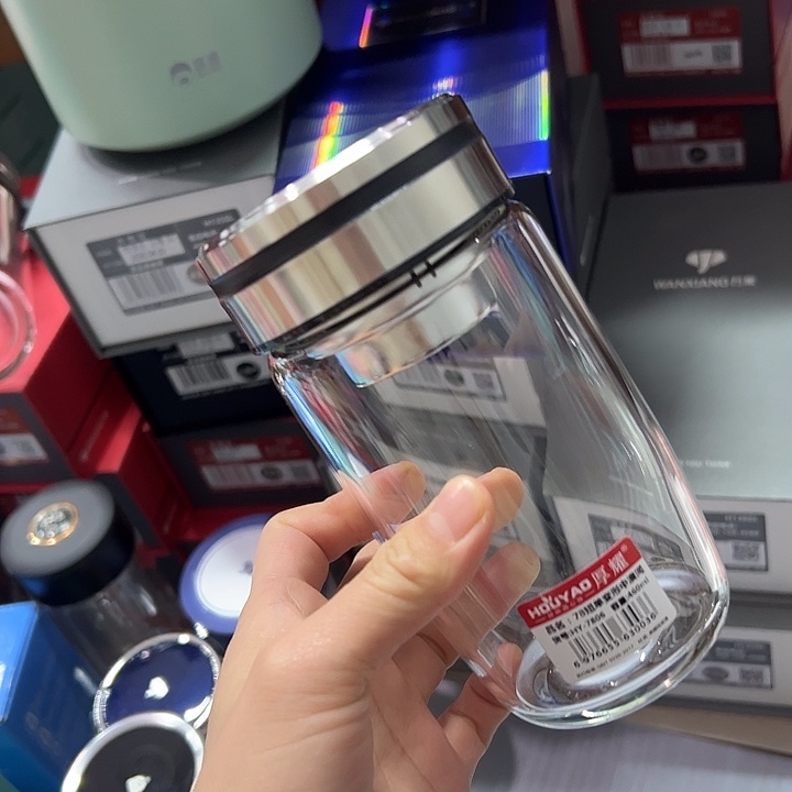 厚耀品牌单层烫手460ml鹅蛋杯黑