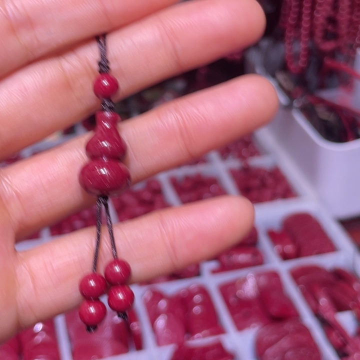 天然辰砂紫金砂葫芦手机挂件